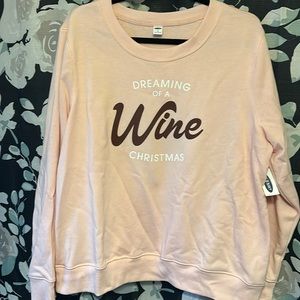 Pink Old Navy “Dreaming of a Wine Christmas”